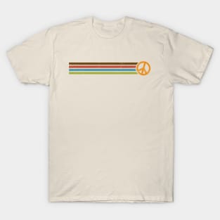 RETRO PEACE STRIPES - 70s Vintage Color Palette T-Shirt